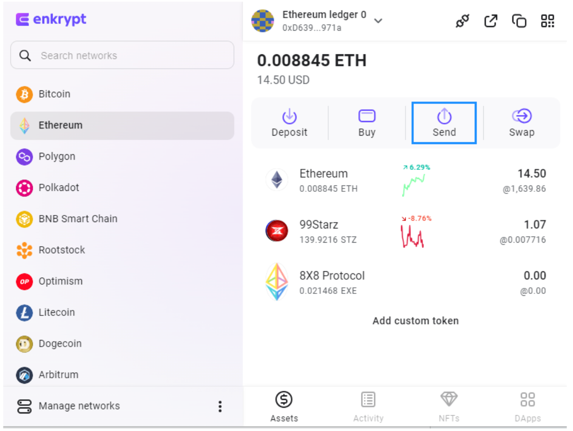 Connect Ledger to Enkrypt to use more dApps and networks