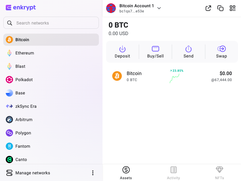 How to buy Ordinals with Enkrypt