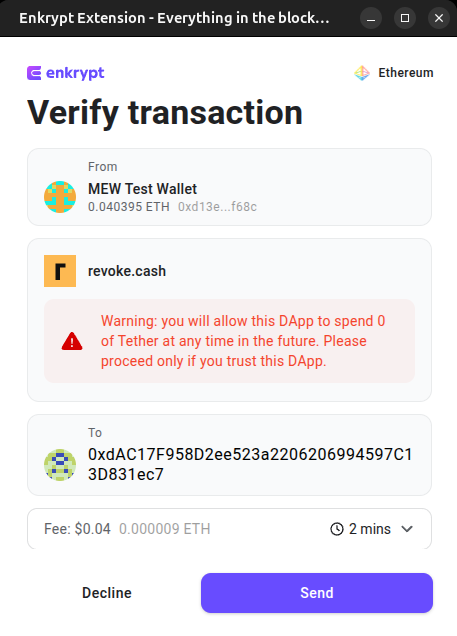How to Remove Token Approvals Using Revoke With Enkrypt