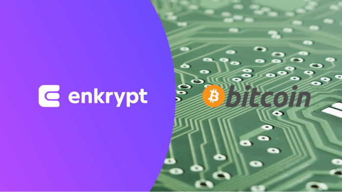 Interacting with Bitcoin using Enkrypt